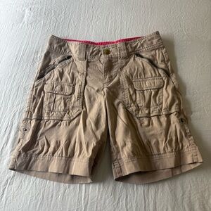 Athleta Women’s Khaki Cargo Casual Utility Style Shorts